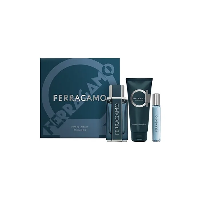 Salvatore Ferragamo Ferragamo Intense Leather Gift Set Eau De Parfum 100 Ml Shower Gel 100 Ml And Miniature Eau De Parfum 15 Ml