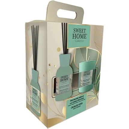 Sweet Home Collection Green Chrysalys Gift Set with Aroma Diffuser and Candle