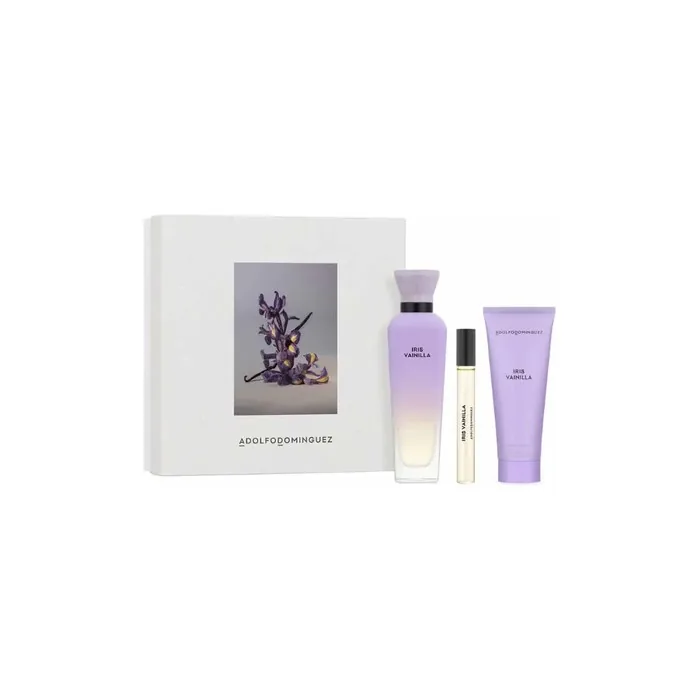 Adolfo Dominguez Iris Vainilla Eau De Parfum Spray 120ml Set 3 Pieces