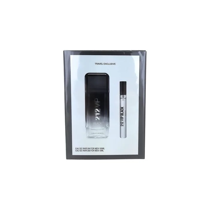 Carolina Herrera 212 Vip Black Travel Set for Men Eau De Parfume Spray