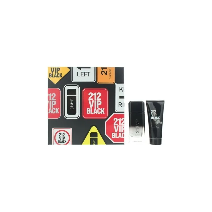 Carolina Herrera 212 Vip Black Gift Set Eau De Parfum 100ml Shower Gel 100ml