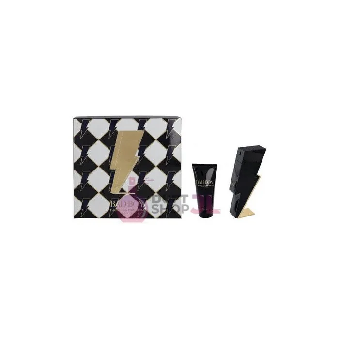 Carolina Herrera Bad Boy Set (Eau De Toilette 100ml + Shower Gel 100ml) for Men