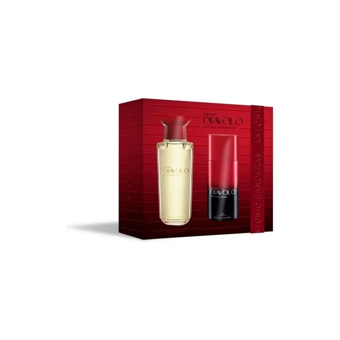 Banderas Perfumes Diavolo Gift Set for Men EDT 100ml + Deodorant 150ml Long Lasting Masculine and Intense Fragrance Spicy and Amber Notes