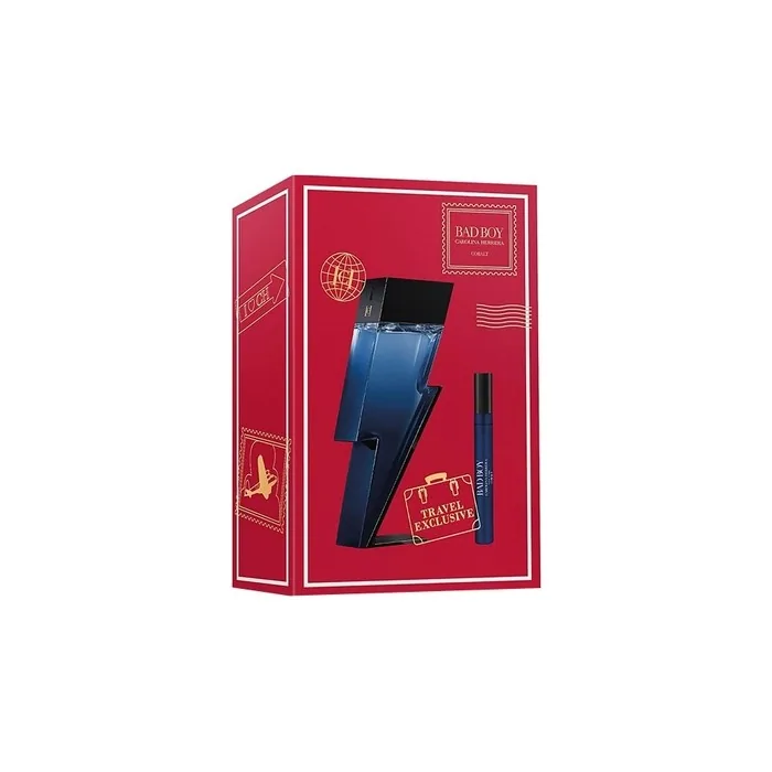 Carolina Herrera Bad Boy Cobalt Eau De Parfum Spray 100ml And Eau De Parfum Spray 10ml Set