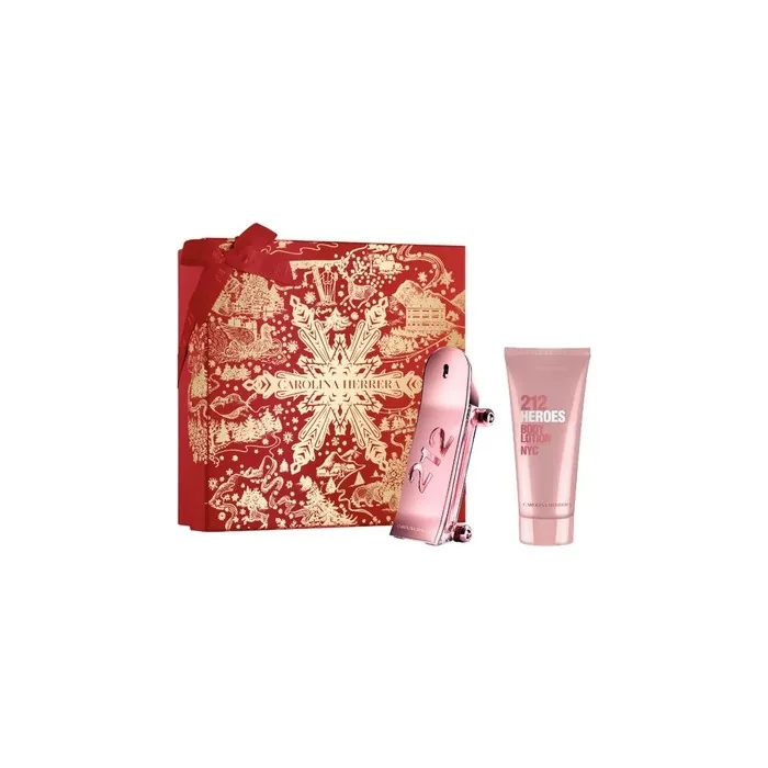 Carolina Herrera 212 Heroes For Her Eau De Parfum Spray 80ml And Body Lotion 100ml Set