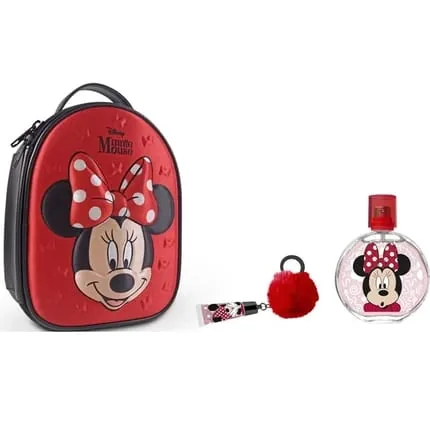 Disney Minnie Mouse Set 3 Pieces Includes 100 Ml Eau De Toilette Spray And Lip Gloss Keychain
