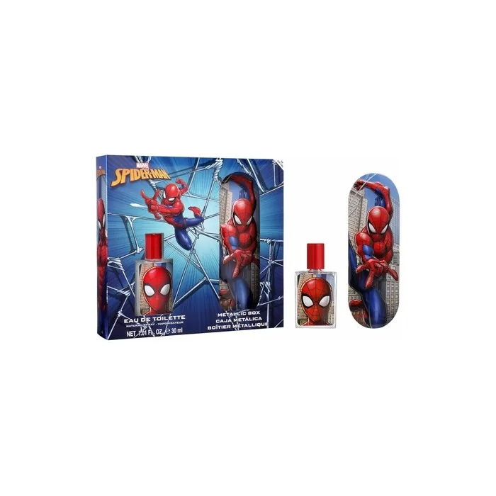 Marvel Spiderman Gift Set For Kids Eau De Toilette Metallic Box Vegan And Fsc Approved 30ml