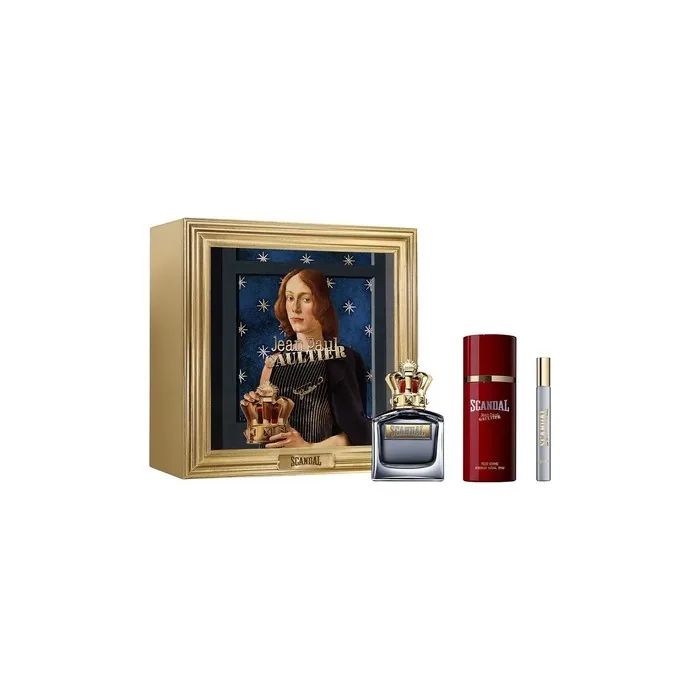 Jean Paul Gaultier Scandal Pour Homme Set - Eau De Toilette Spray 100ml, Deodorant Spray 150ml, Eau De Toilette Spray 10ml