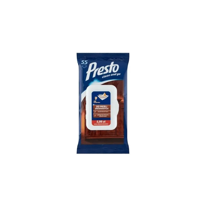 Harper Hygienics Presto Cleaning Wipes for Wooden Furniture 55 Pieces