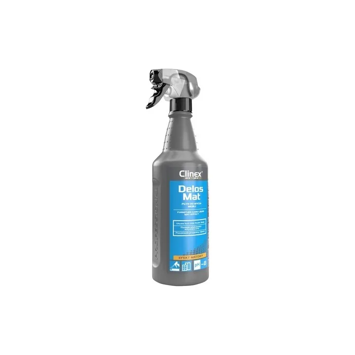 Clinex Delos Mat Furniture Cleaner & Care 1000ml Wood Cleaner Furniture Wood Care Removes Dust And Dirt Antistatic Properties Environmentally Friendly 1 Liter