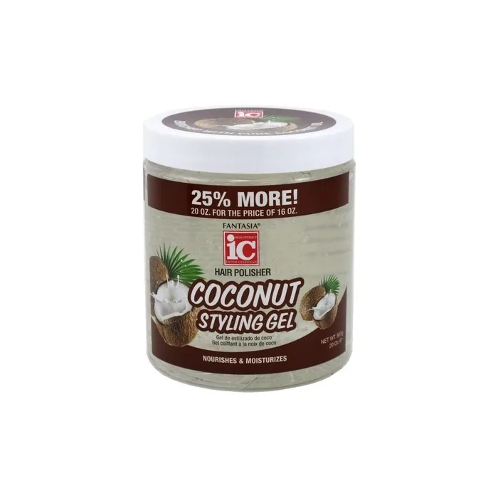 FANTASIA Ic Coconut Styling Gel Nourish and Moisturize 20 Ounce