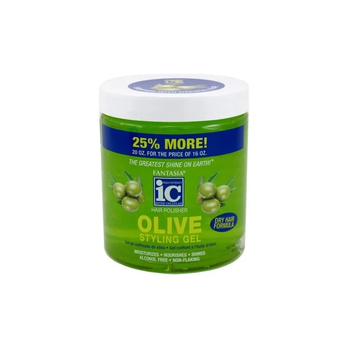 Fantasia Gel Bonus Olive Oil Dry Hair Formula Styling Gel 20 Ounce