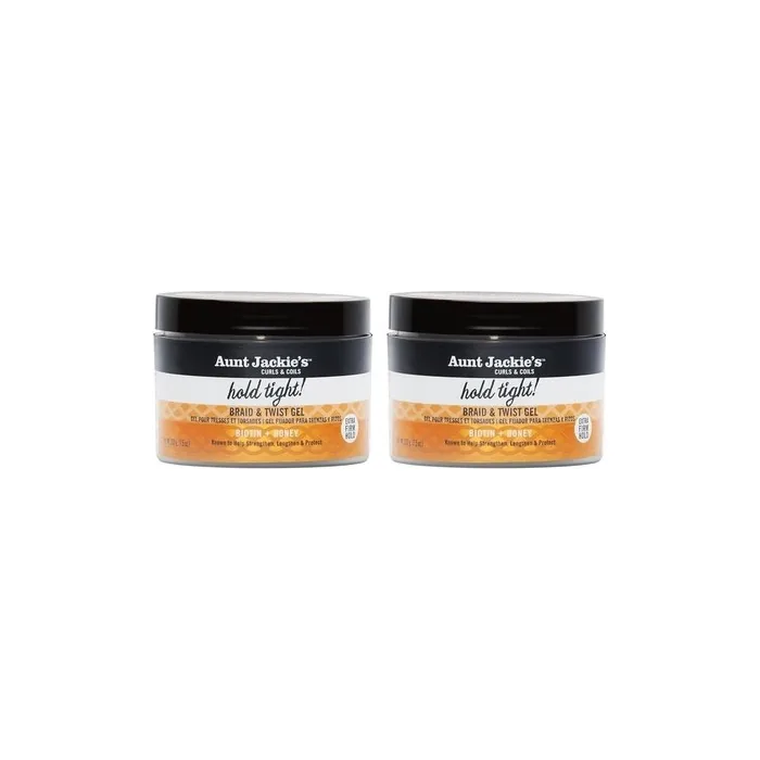 Aunt Jackie's Curls & Coils Biotin Honey Hold Tight Braid & Twist Gel With Extra Firm Hold 75 Oz