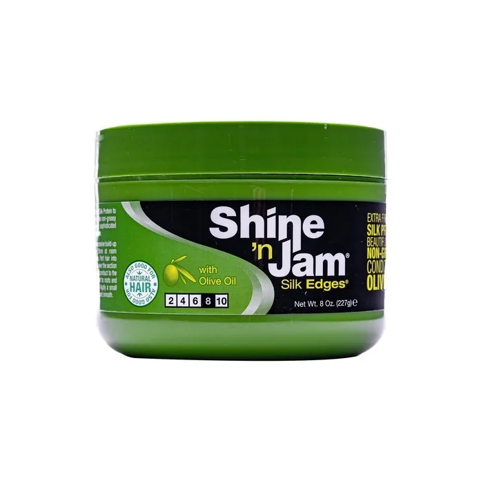 Ampro Shine 'N Jam Silk Edges with Olive Oil 8oz 227g