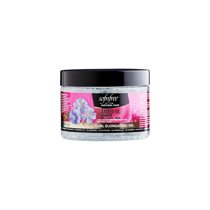 Sofn'Free Curl Elongating Gel with Flaxseed Oil and Rosewater 11 Fl Oz