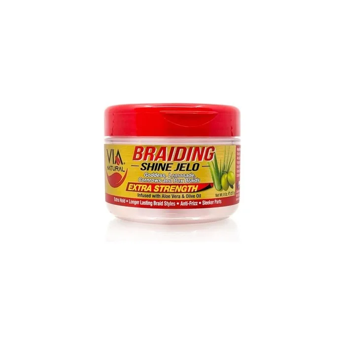Via Natural Braiding Shine Jelo Extra Strength 8oz