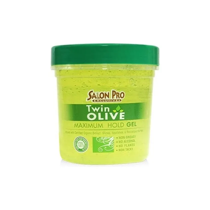 Salon Pro Twin Olive Maximum Hold Styling Gel 8oz