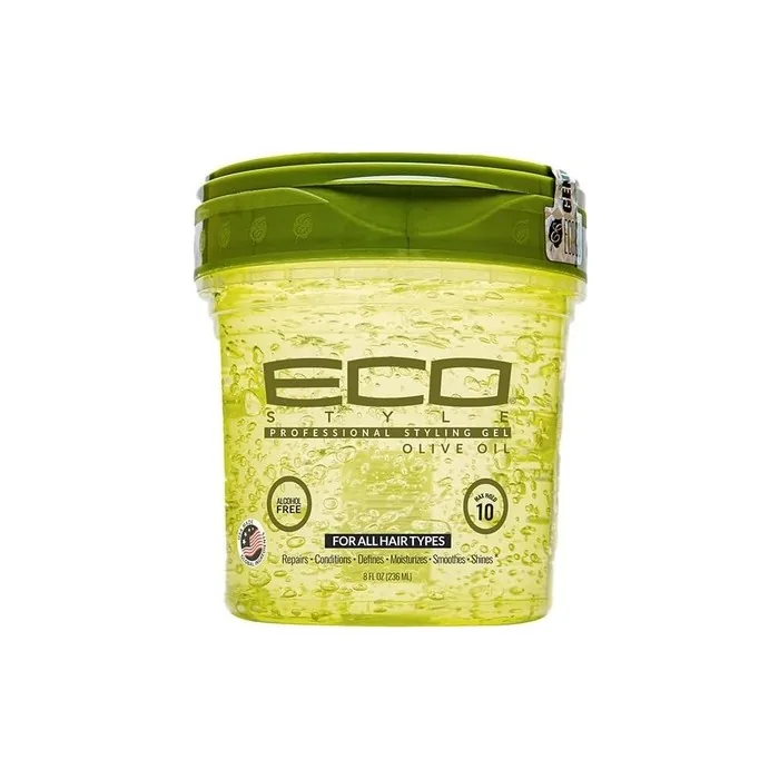 Ecostyle Olive Oil Styling Gel Green All Day Hold Alcohol Free Paraben Free Sulphate Free No Flaking Anti-Itch 236ml