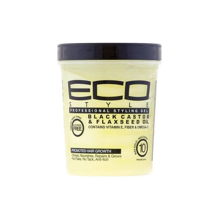Eco Styler Black Castor and Flaxseed Oil Gel 32oz