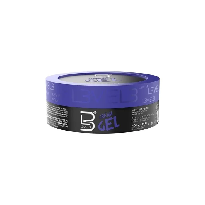 L3VEL3 Cream Hair Gel For Men 3.4 oz