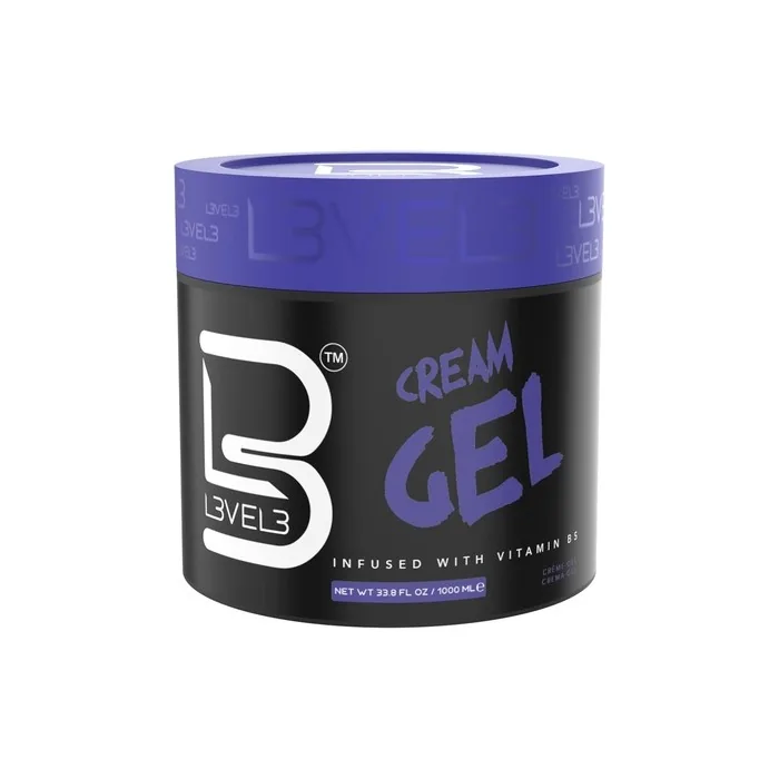 L3vel3 Cream Hair Gel Delivers Medium Hold And Volume Provides Long Lasting Shine Flake Free Formula Enriched With Vitamin B Adds A Refreshing Fragrance Rinses Out Easily 1000ml