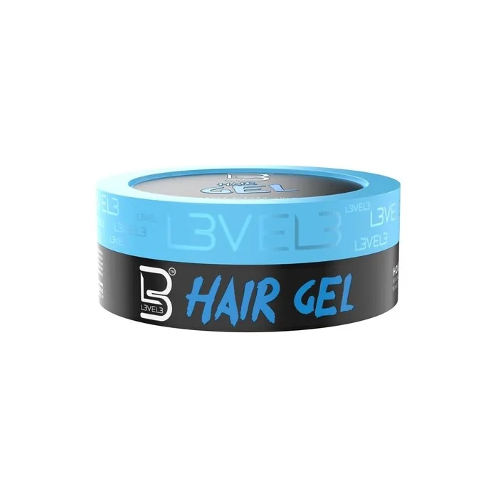 L3VEL3 Super Strong Hair Gel Creates Sleek Long Lasting Hairstyles Gives Volume and Adds Shine Water Based and Flake Free Formula Clean and Refreshing Scent Rinses out Easily 100ml Super Strong Hold Cream