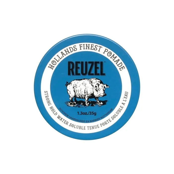 Reuzel Blue Strong Hold Pomade for High Shine Look
