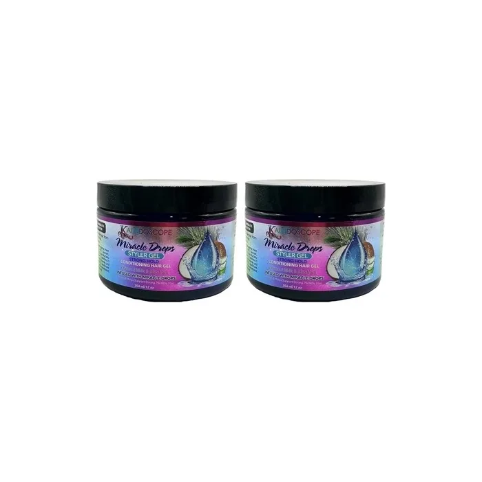 Kaleidoscope Miracle Drops Styling Gel Strong Hold Conditioning Hair Gel 12oz