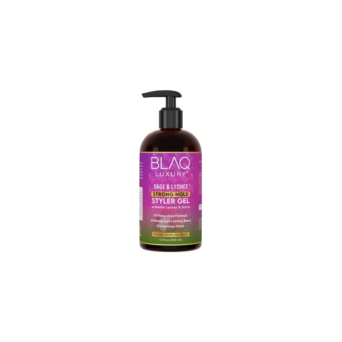 Blaq Luxury Sage & Lychee Strong Hold Styler Gel 12oz