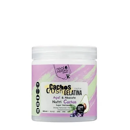 Real Natura Hair Gelatin Curls Crush Aa & Avocado 500ml