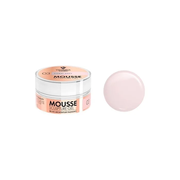 Victoria Vynn Thixotropic Mousse Sculpture Gel 15ml Nails Building Extension 03 Coral Soft
