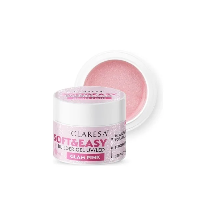 Builder Gel Soft & Easy Glam Pink 45g Claresa