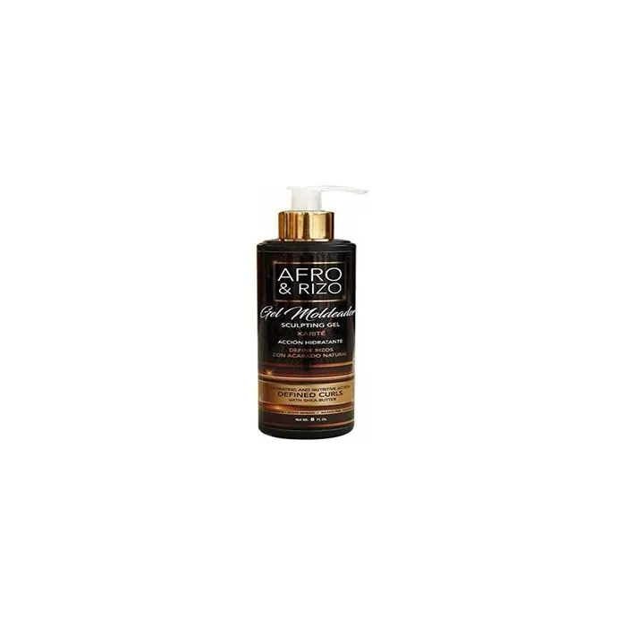 Afro & Rizo Sculpting Gel 236ml - Modeling Gel for Defined and Moisturized Curls, Sulfate, Paraben, and Mineral Oil Free