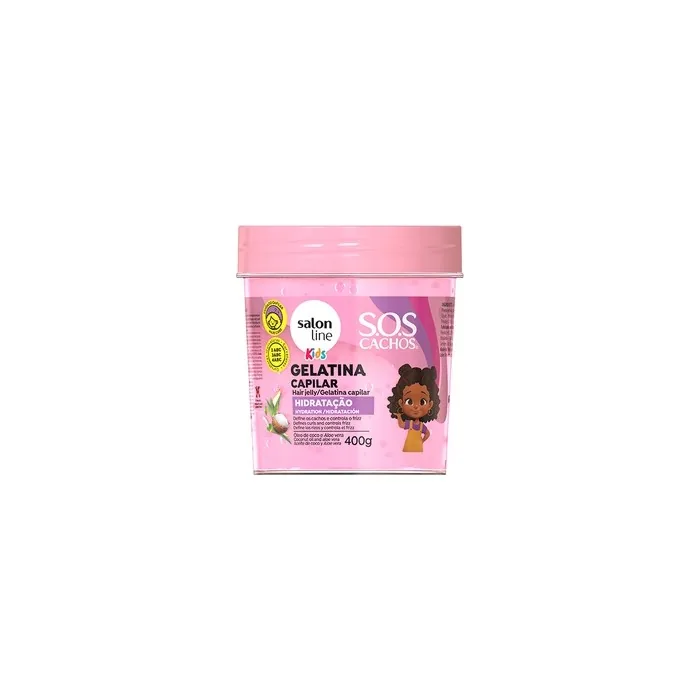Salon Line Sos Cachos Kids Hydration Gelatin 400g Perfect For Kids' Curls