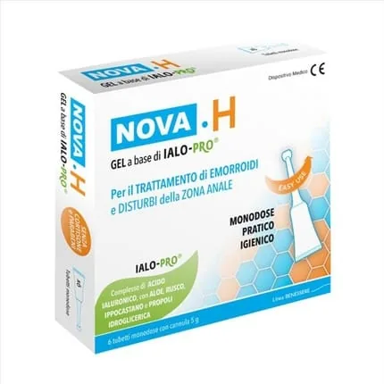 Nova Argentia Nova.H Gel with Hyaluronic Acid 6 Single Dose Tubes of 5g