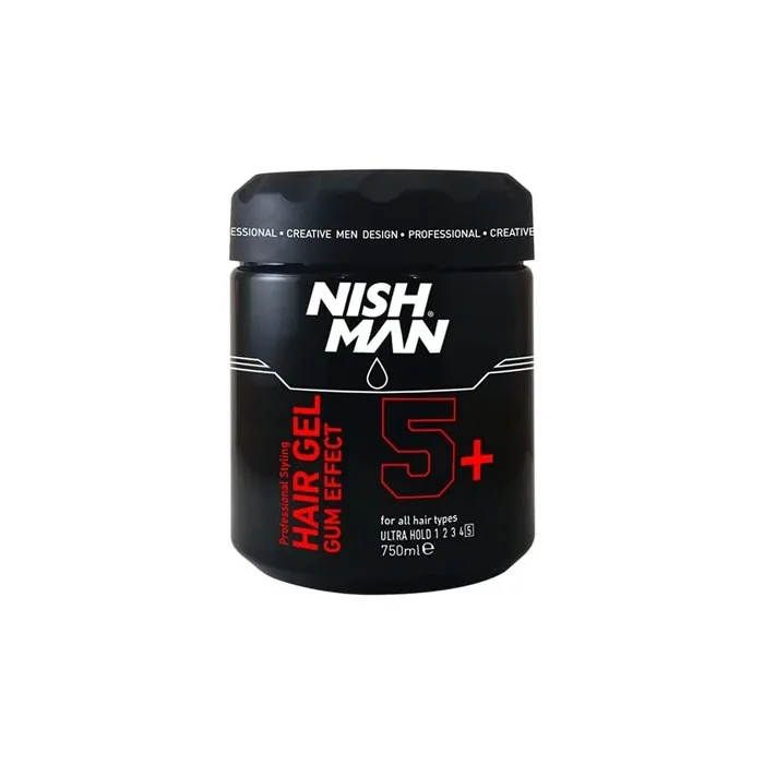 NISHMAN Hair Gel Gum Effect 5+ Ultra Hold 750ml