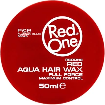 RedOne Hair Styling Aqua Wax Red 50ml Edge Control Travel Size Hair Gel Wax Ultra Hold Strawberry Scent Men & Women Hair Wax Maximum Control