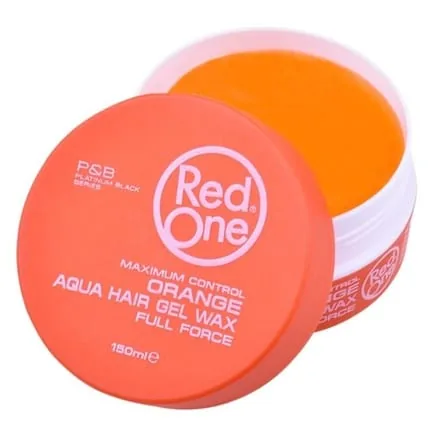 Red One Aqua Hair Gel Wax Full Force Orange - 150ml