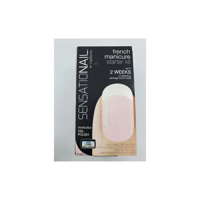 SensatioNail Gel Nail Polish Starter Kit Sheer Pink with LED Nail Lamp - 10 Manicures