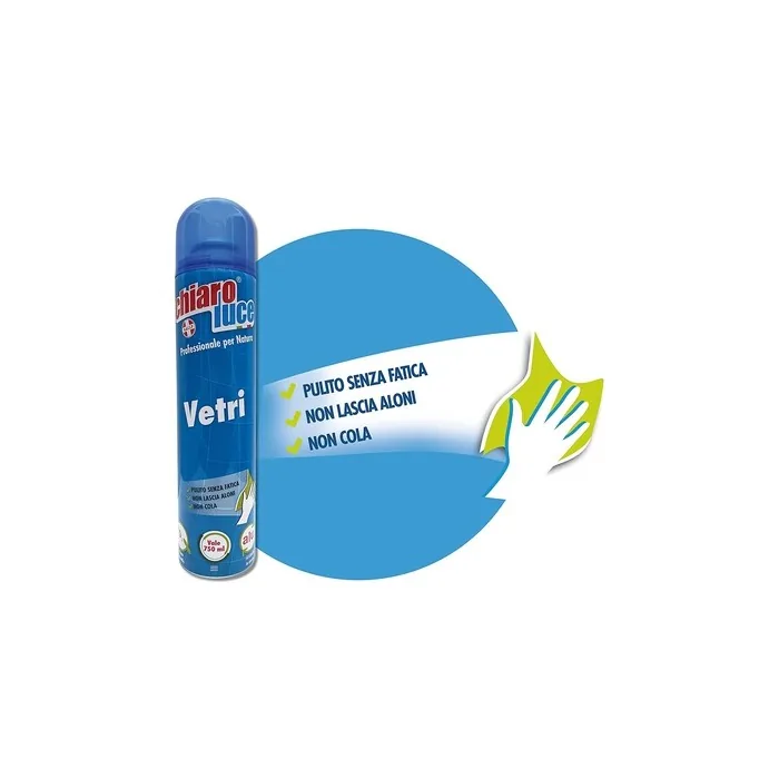 Chiaro Luce Cleaning Spray For Mirrors And Surfaces, Greases And Cleans