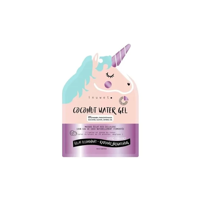 Inuwet Coconut Water Gel Face Mask Shine Organic 30ml