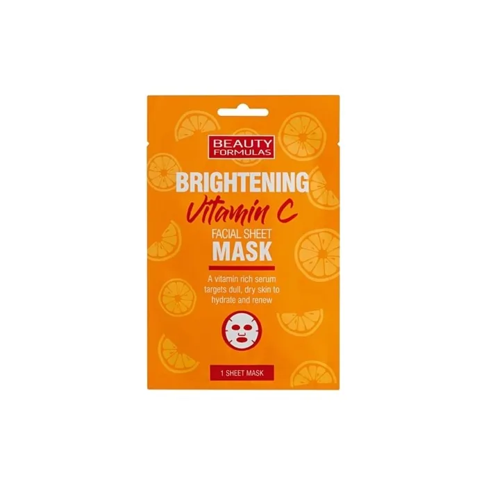 Beauty Formulas Brightening Vitamin C Facial Mask - Orange