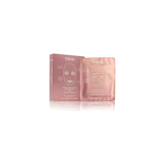 111SKIN Rose Gold Brightening Facial Treatment Mask Fragrance Free Ultimate Pre-Event Mask Hydration Radiance 5 Masks 1.01 oz each