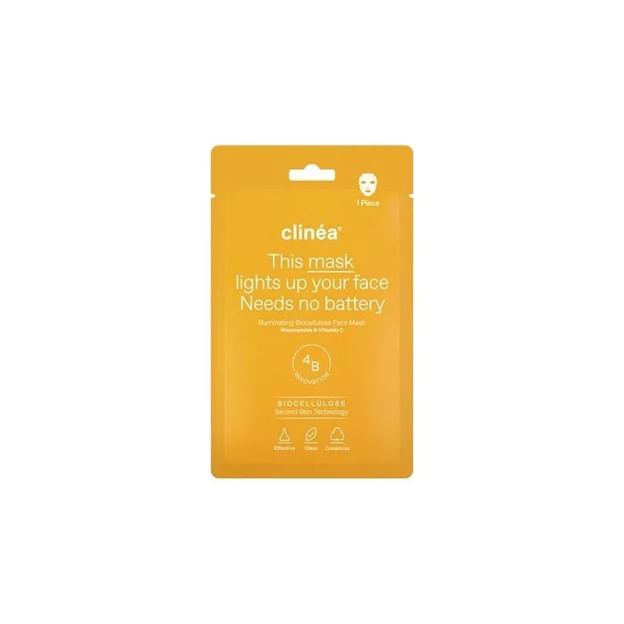 CLINEA Illuminating Biocellulose Face Mask for Radiance and Anti-Aging
