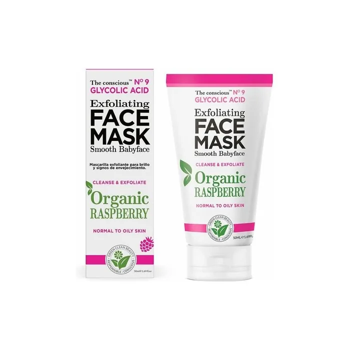 Glycolic Acid Exfoliating Face Mask Organic Raspberry 50ml