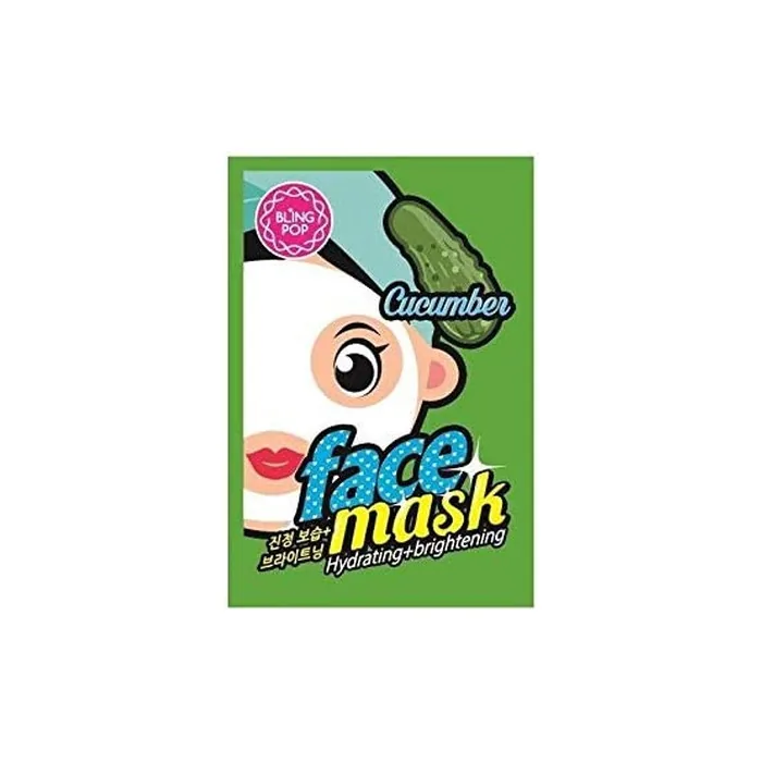 Bling Pop Mascarilla Facial Hidratante E Iluminadora Con Pepino