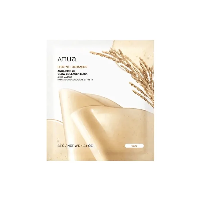 Anua Rice 70 Glow Collagen Mask A Rejuvenating Face Mask For Glowing Skin