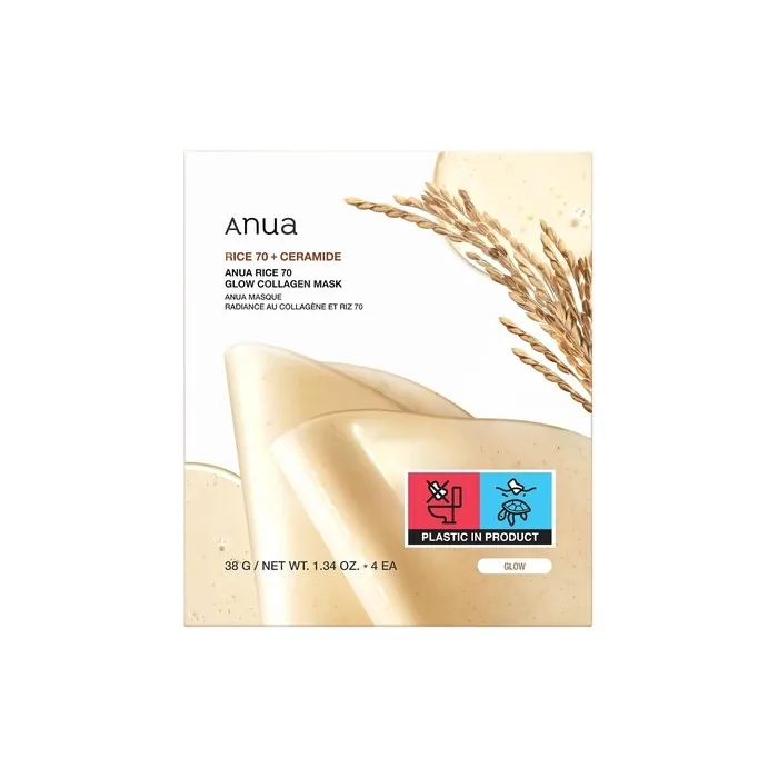 Anua Rice 70 Glow Collagen Mask Overnight Face Mask for Glass Skin with Ceramide
