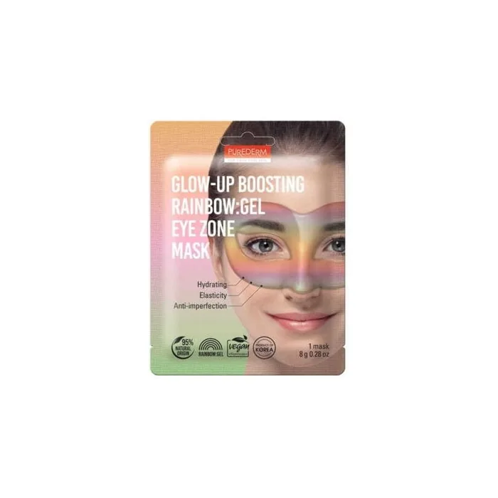 Glow-Up Boosting Rainbow Vegan Hydrogel Eye Mask 8g