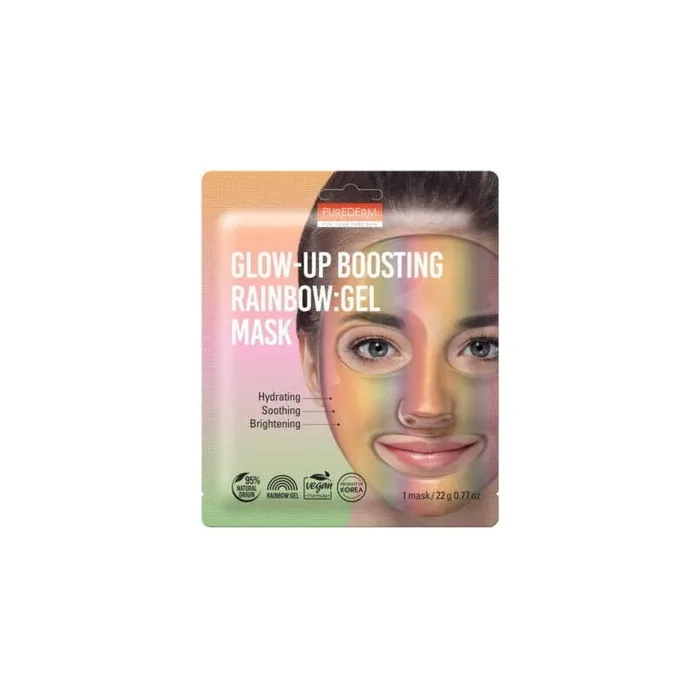 Glow-Up Boosting Rainbow Vegan Hydrogel Face Mask 22g